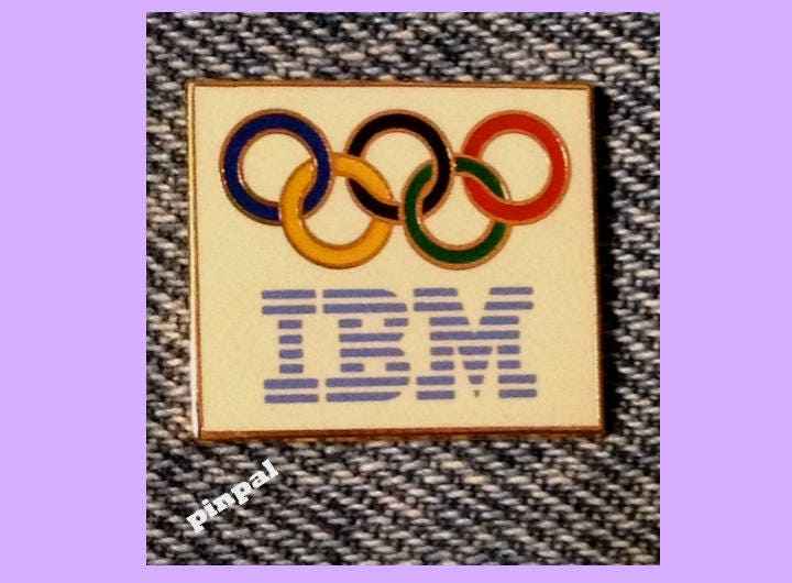 1996 IBM Olympic Sponsor Pin ~ Made for Atlanta Summer Games
