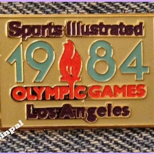 Sports Illustrated ~ Media Pin Brooch ~ 1984 Los Angeles Games ~ Torch