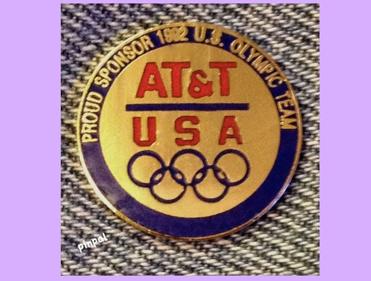 AT&T Pin ~ Proud Sponsor ~ 1992 ~ USA Olympic Team ~ 5 Rings - Etsy