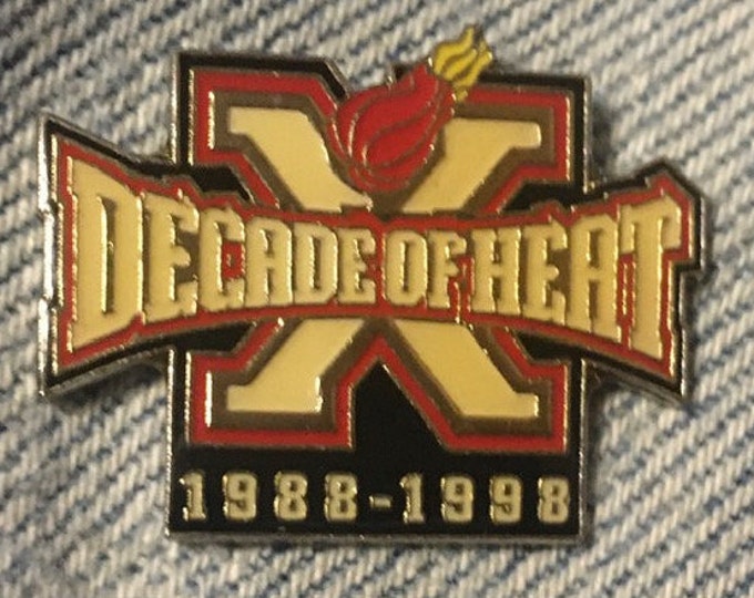 Miami Heat Pin ~ NBA ~~ 1988-1999 ~~ Decade of Heat by Peter David Inc.