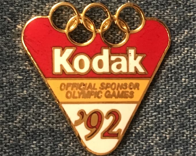 1992 Olympic Lapel Pin ~ Official Sponsor '92 ~ Kodak ~ by HoHo NYC