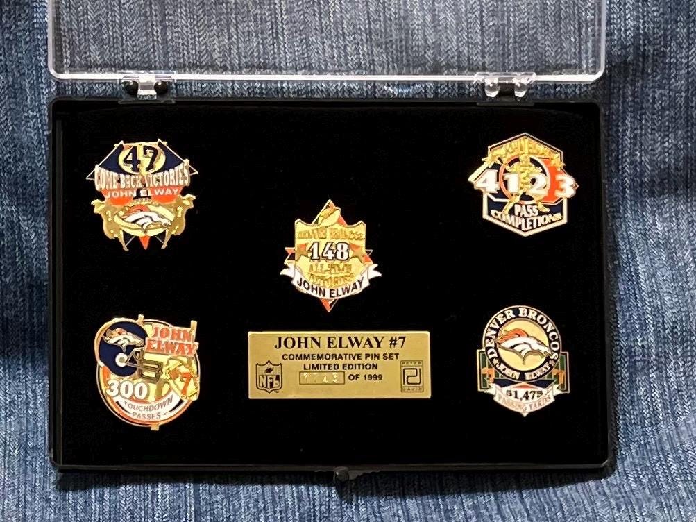 John Elway #7 Commemorative LE Pin Set of 5 ~ 1999 Vintage by
