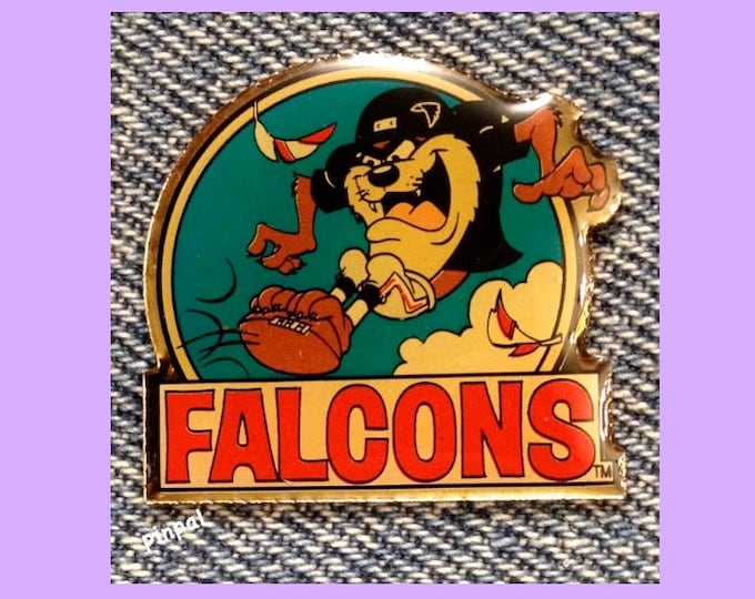 1992 Atlanta Falcons and Tasmanian Devil Pin ~ TAZ ~ NFL ~ Football ~ Vintage Looney Tunes