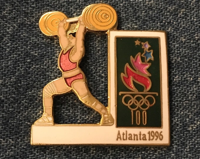 Weightlifting Olympic Pin ~ 1996 Atlanta Summer Games  by HoHo NYC