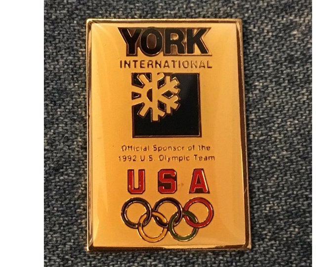 1992 York Olympic Lapel Pin~ USA Team Sponsor ~ Albertville, France & Barcelona, Spain  ~ by HoHo NYC