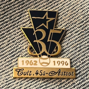 Houston Colt .45s Lapel Pin ~ 35 Years ~ 1962-1996 ~ Astros MLB ~ Baseball