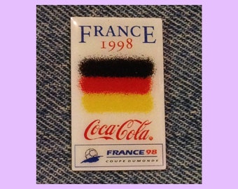 1998 World Cup Soccer ~ Football Pin ~ Flag ~ Germany ~ Coca Cola ~ Coke ~ Sponsor