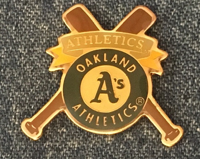 Oakland Athletics A's Lapel Pin ~ MLB~Cross Bats ~ 1993 Vintage ~ Imprinted Products