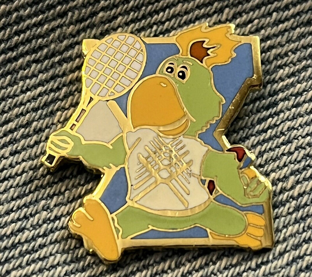 Tennis Lapel Pin 1987 Pan Am Games at Indianapolis Mascot Etsy