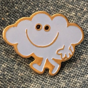 Mr. Daydream Brooch Pin ~ from Mr. Men Series by Roger Hargreaves ~ 80's vintage