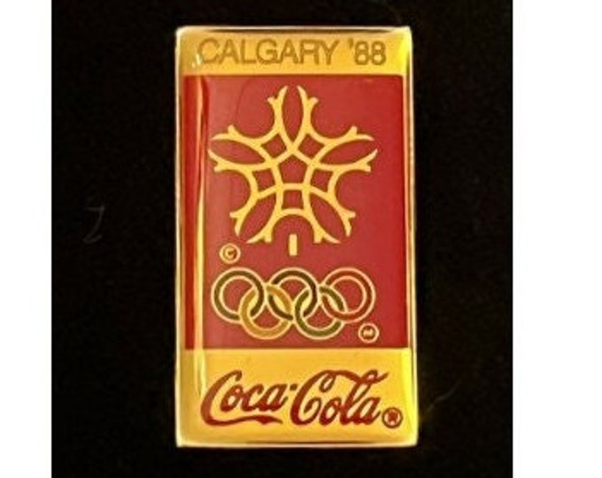 1988 Calgary Olympic Pin ~ Sponsor ~ Coca Cola ~ Coke ~ Commemorative Poster by HoHo NYC