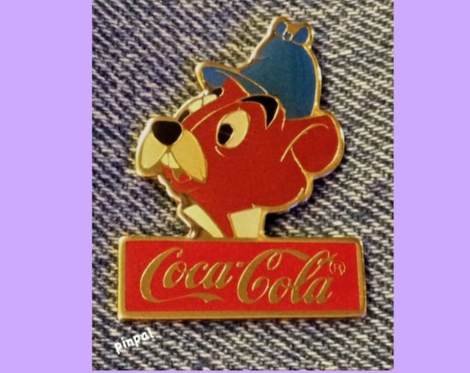 Disney Pin ~ Ratty the Rat from Mr. Toad ~ 15th Anniversary ~ WDW ~ 1986 ~ Coca Cola ~ Coke