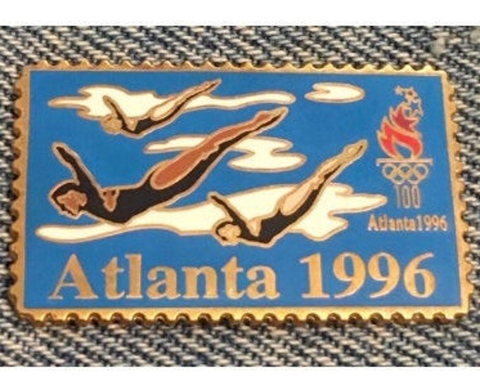 Diving Olympic Pin ~ 1996 Atlanta Summer Games ~ by Imprinted Products