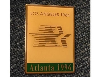 1996 Olympic Commemorative Poster Pin ~ 1984 Los Angeles Summer Games