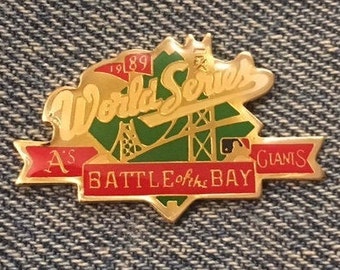 1989 Oakland Athletics Lapel Pin ~ MLB ~ World Series Battle of the Bay ~ USA ~ Baseball  ~ Giants