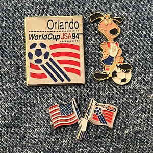 1994 FIFA World Cup ~ USA ~ Football Soccer ~ Set of 3 Pins