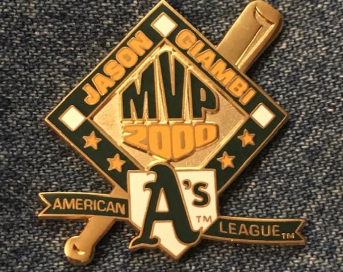 Oakland Athletics A's Lapel Pin ~ MLB ~ Jasco Giambi ~ 2000 MVP ~ American League