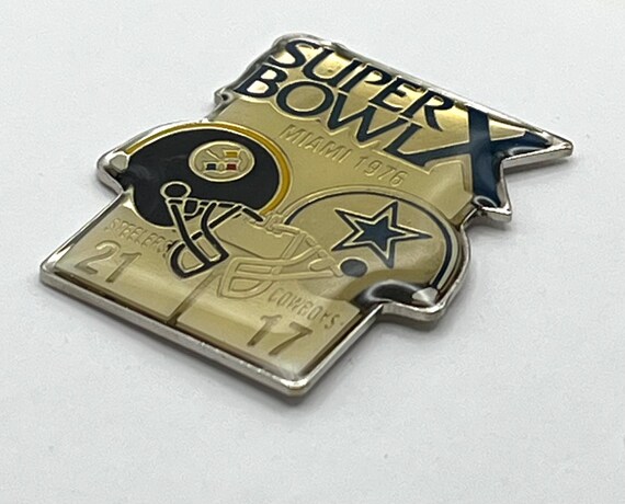 限定レア美品ピンズ◆スーパーボウルNFL/アメフトピンバッジ Super Bowl X Lapel Pin ~ 10 ~ Pittsburgh Steelers World Champions