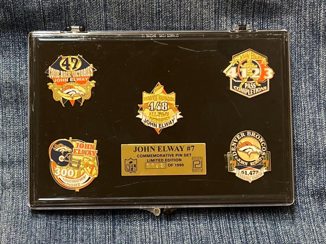 John Elway #7 Commemorative LE Pin Set of 5 ~ 1999 Vintage by