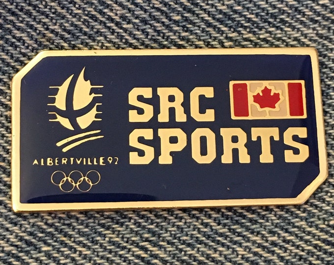 Olympic Lapel Media Pin ~ SRC Sports - Canada ~ 1992 Albertville, France
