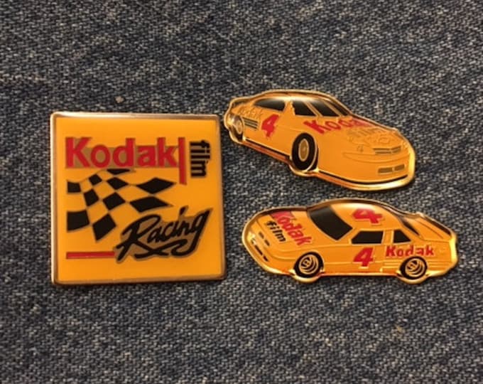NASCAR Racing Hat Pin ~ Lot of 3 ~ Sponsor: Eastman Kodak Company ~ 90's vintage