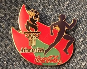 1996 Olympic Pin ~ Coca Cola ~ Coke ~ Track & Field ~ Atlanta Summer Games