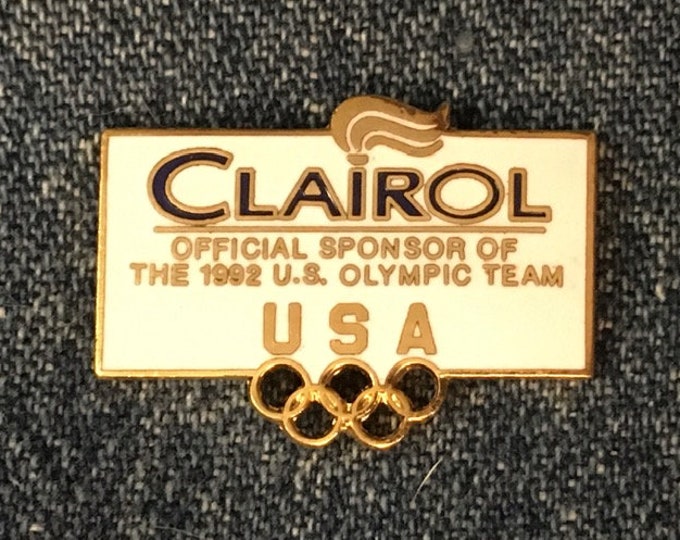 1992 Olympic Lapel Pin ~ USA Team Sponsor ~ Clairol