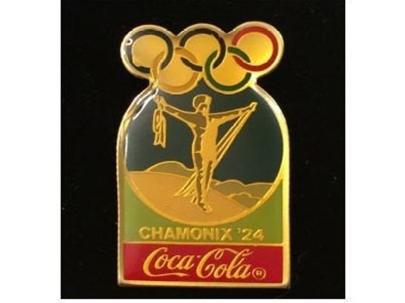 1924 Chamonix Olympic Pin ~ Sponsor ~ Coca Cola ~ Coke