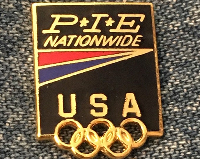 P I E Nationwide Olympic Sponsor Pin ~ undated ~ from 1988 Calgary ~ Seoul Games