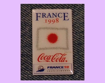 1998 World Cup Soccer ~ Football Pin ~ Flag ~ Japan ~ Coca Cola ~ Coke ~ Sponsor
