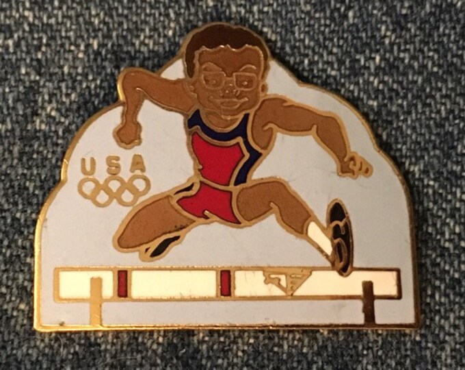 Men's Hurdles Olympic Pin ~ 1988 Seoul ~ Hanna-Barbera Olympikids Cartoon Collection