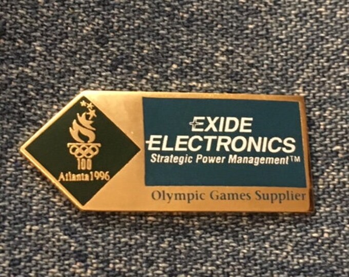 1996 Olympic Lapel Pin ~ Official Supplier ~ Sponsor ~ Exide Electronics