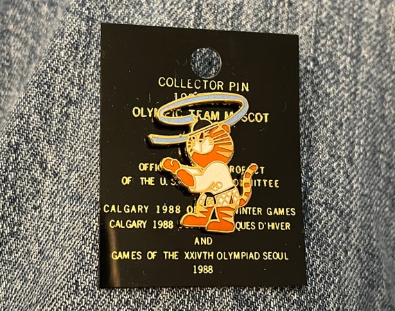Judo Olympic Pin ~ 1988 Seoul ~ Mascot ~ Hodori the Siberian Tiger