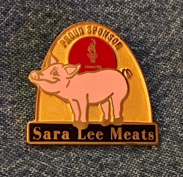 1996 Olympic Pin Sara Lee Meats Pig by Imprinted Products