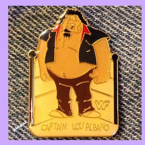 Wrestling Brooch Pin ~ Captain Lou Albano ~ 80&#39;s Vintage WWF