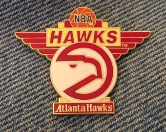 Atlanta Hawks Pin ~ Pac Man Logo with Wings
