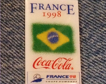 Lot of 10 World Cup Soccer ~ Football Pins ~ 1998 ~ Flag ~ Coca