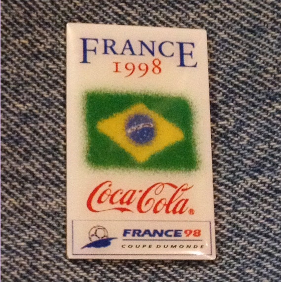 Lot of 10 World Cup Soccer ~ Football Pins ~ 1998 ~ Flag ~ Coca