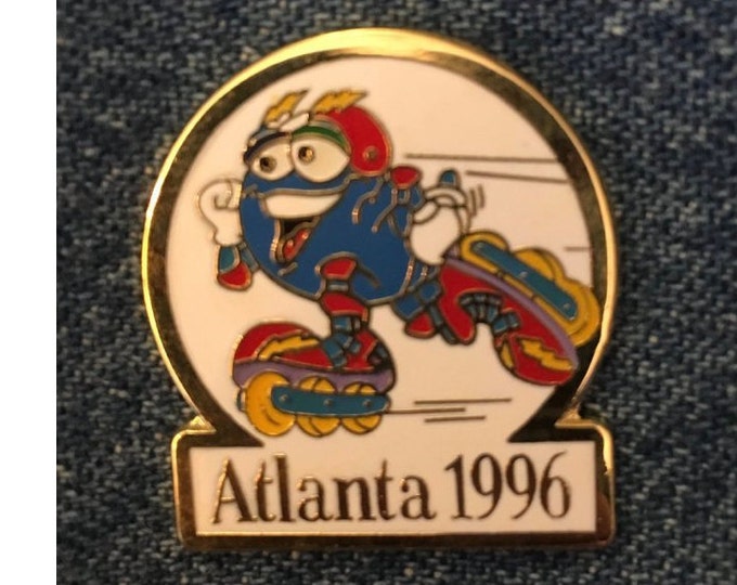 Mascot IZZY ~ 1996 Olympic Lapel Pin ~ Inline Skating ~ Summer Games