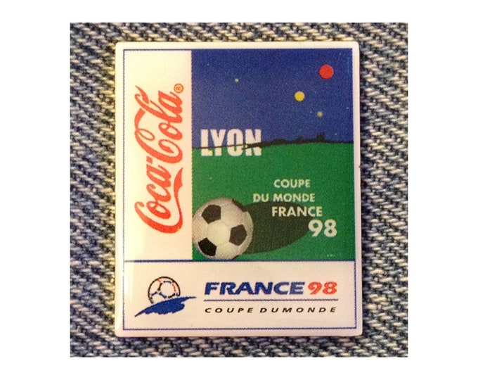 1998 World Cup Soccer Pin ~ Stadium City ~ Lyon ~ Sponsor~Coca Cola~Coke