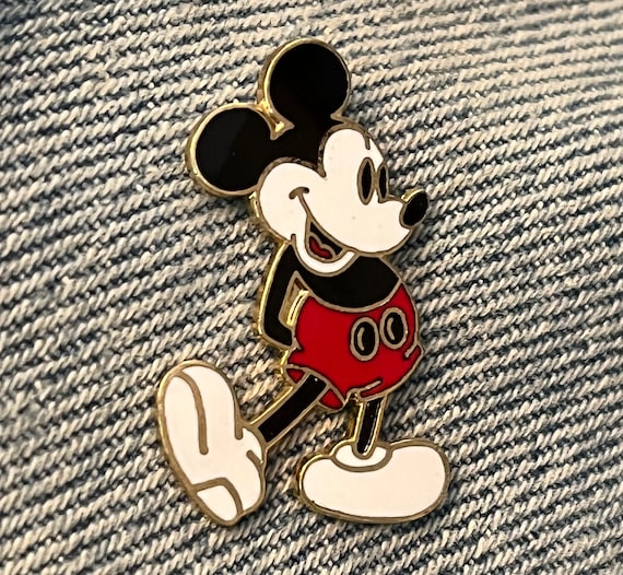Mickey Mouse Standing Brooch Pin ~ Walt Disney Productions