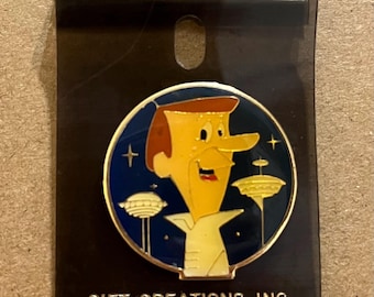 George Jetson Vintage 1990 Lapel Pin ~ The Jetsons ~ Hanna Barbera ~ TV Cartoon Show ~ On Original Card