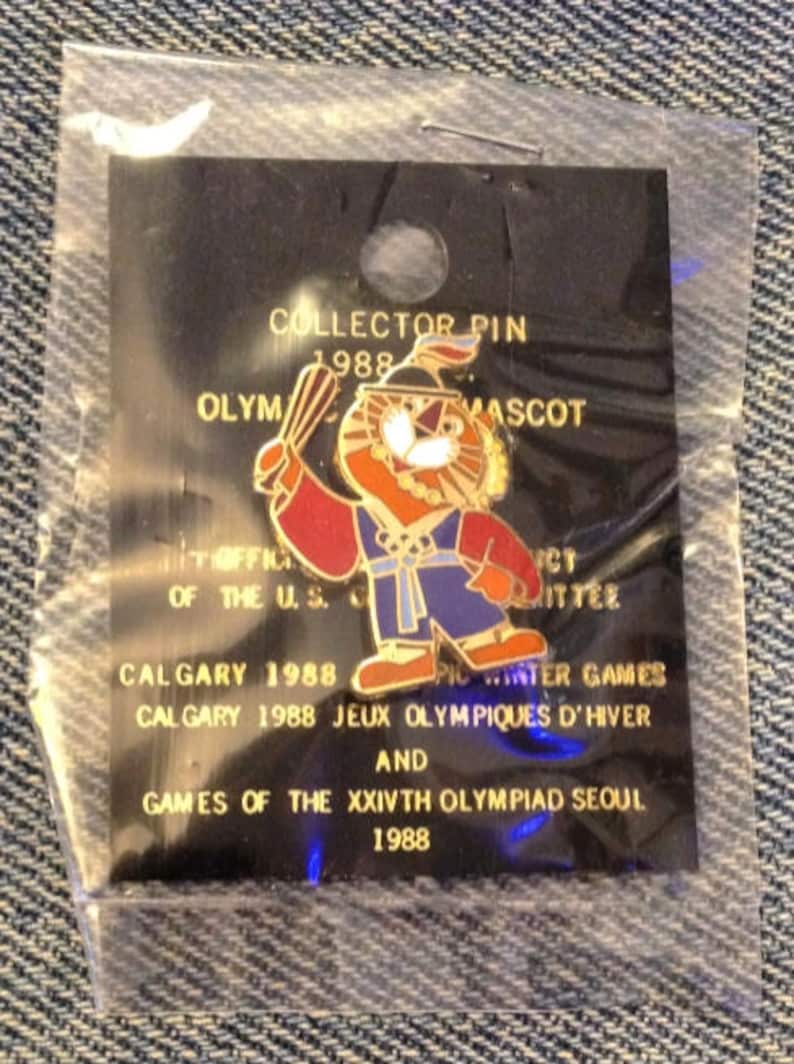Mascotte Peluche Tigre Hodori - Jeux Olympiques De Séoul 1988 - Marque Joyful - Vintage