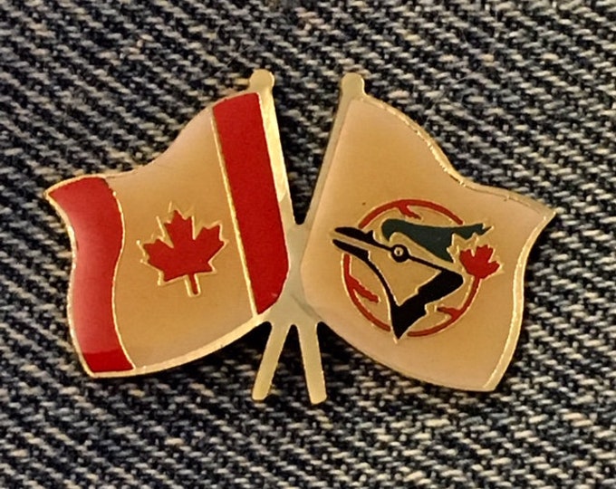 Toronto Blue Jays Lapel Pin ~ MLB ~ Maple Leaf Flag ~ Canada ~ Baseball ~ by CP&D 1991 Vintage