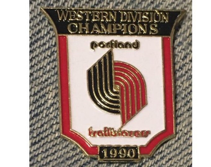 Portland Trail Blazers Pin ~ NBA ~ Basketball ~ 1990 Western Division Champions