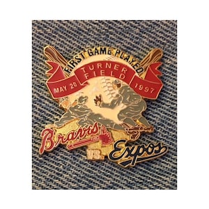 1997 First Game Played at Turner Field ~ Lapel Pin ~ Atlanta Braves Vs Montreal Expos ~ MLB ~ Baseball ~ by C.P.&D.