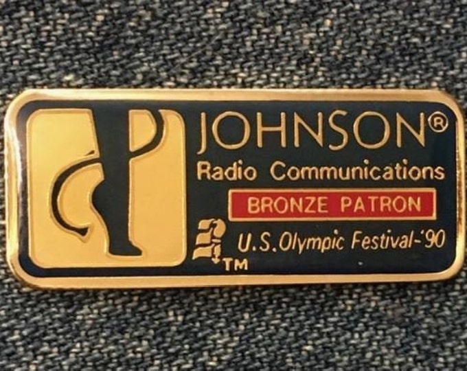 Johnson Lapel Pin Badge ~ U.S. Olympic Festival ~ 1990 ~ Radio Communication
