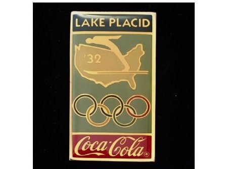 Pin's Coca Cola Jeux Olympiques d'hiver JO 1980 Lake Placid