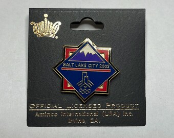2002 SLC Olympic Pin With Bid Logo ~ Salt Lake City ~ Vintage