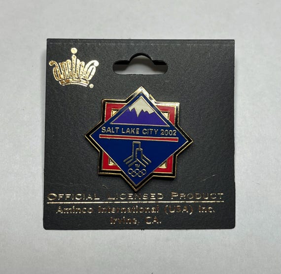 2002 SLC Olympic Pin With Bid Logo ~ Salt Lake City ~ Vintage